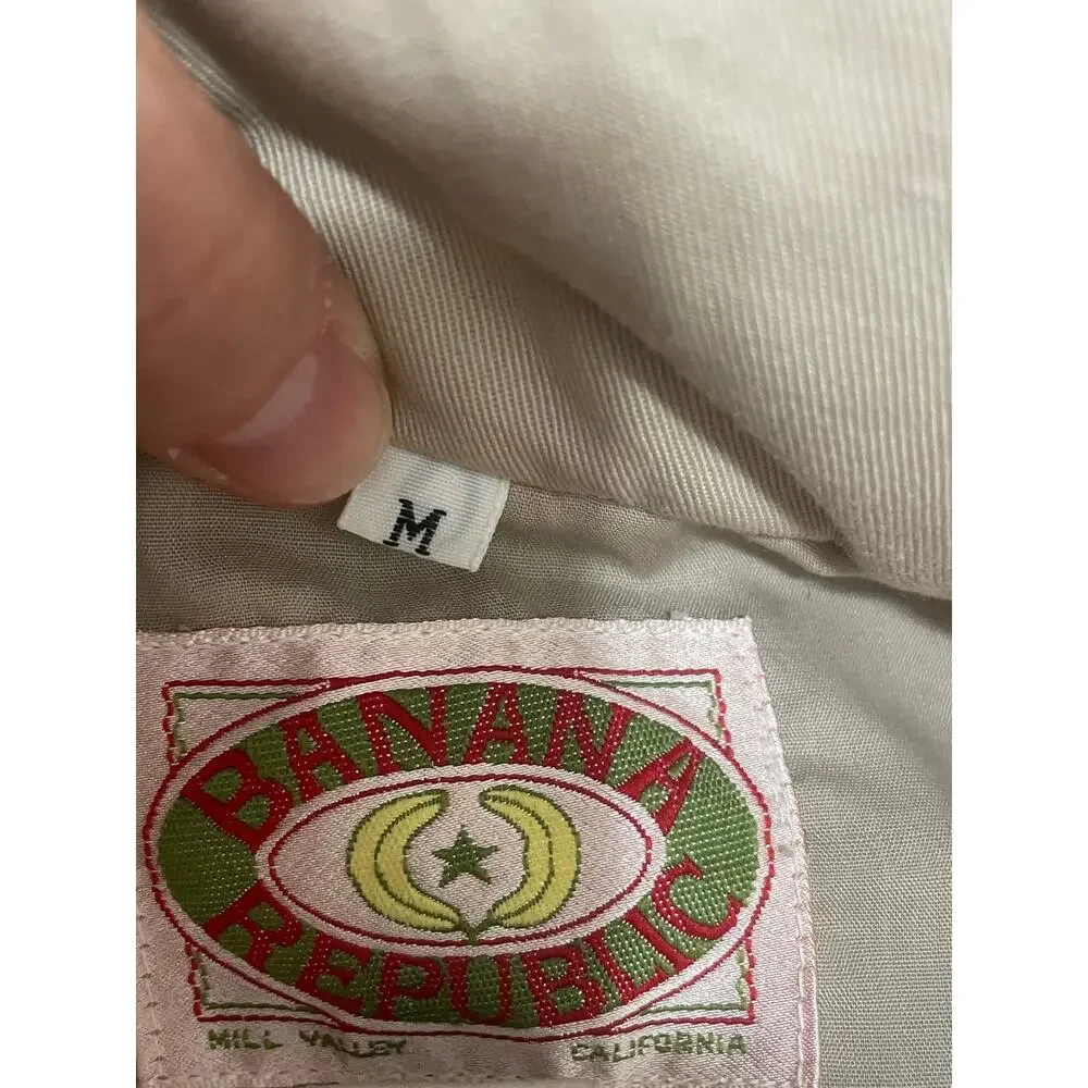 Vintage Banana Republic Safari Utility Vest Tan Khaki Mill Valley Mens‎ Medium